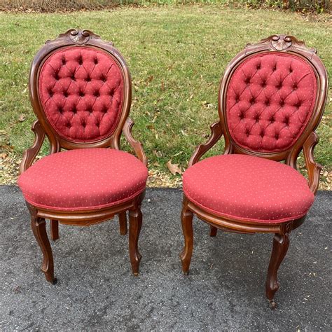 Pair of Antique Wooden Chairs (DR-HS) | EstateSales.org