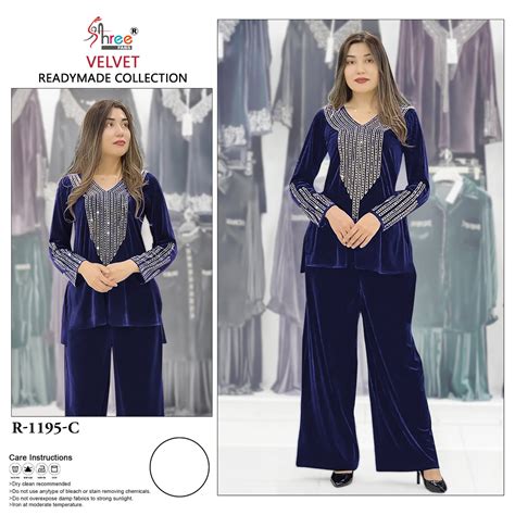 R 1195 Shree Fabs Velvet Co Ord Set – Kavya Style Plus