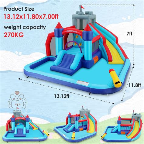 Buy Inflatable Bounce House with Long Slide & Bouncing Area |9 in ...