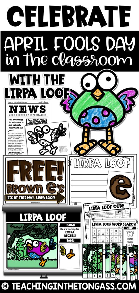 April Fools Day Activities Lirpa Loof & Printable Brown E | April fools ...