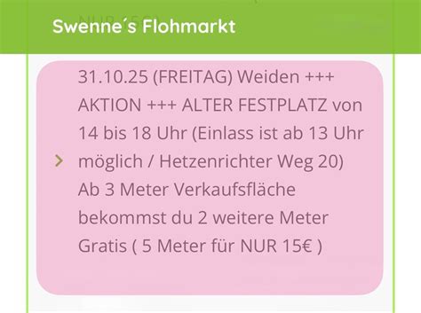 Swenne’s Flohmarkt in Weiden auf dem ALTEN Festplatz ( Freitag 14 - 18 ...