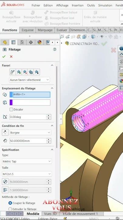 Image result for SolidWorks Filetage