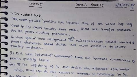 PQF Unit 5 - Power Quality Fundamentals and Issues - Studocu