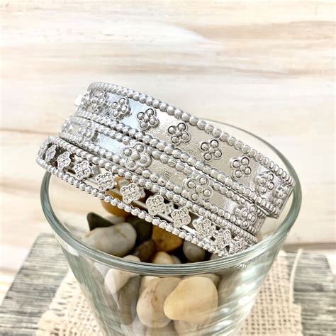 Buy 4 leaf clover bracelet gold Plated stackable hot trendy VCA ST ...