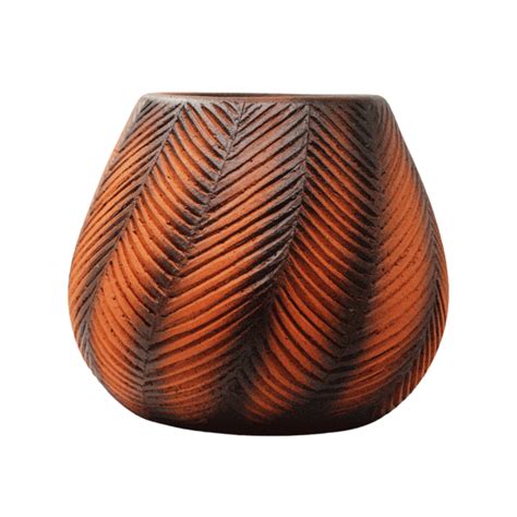 Zigzag Smoke Finish Terracota Planter – Hug A Plant