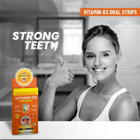 Vitamin D3 Tasty Oral Strips online in India 400 I.U.