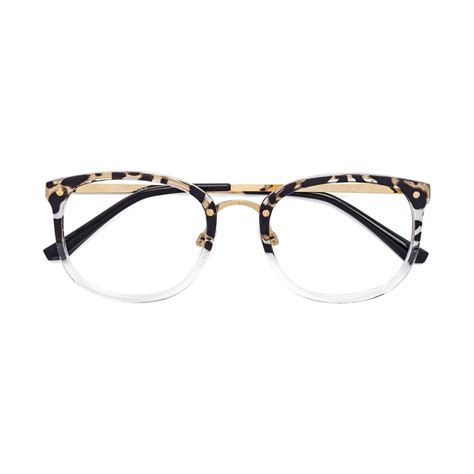 Leopard-Print Grandpa Oversized Butterfly Blue Light Glasses - Timeless ...