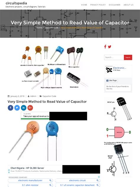 Capacitor Size Code Chart 的图像结果
