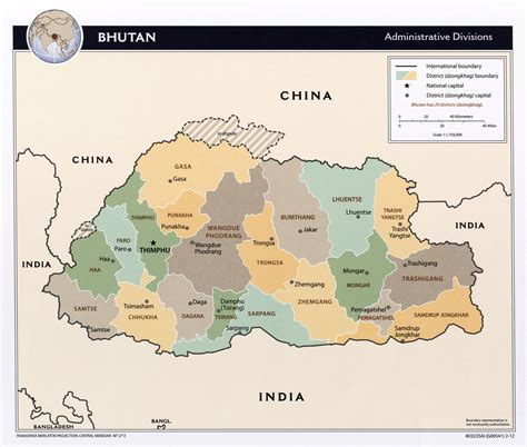 Bhutan Asia Map