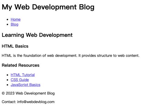 Image result for HTML Semantic Tags