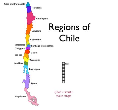 Printable Free Labeled Map of Chile With State, Capital & Cities