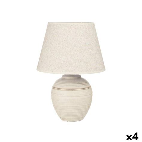 Lampada da tavolo 40 W Onde Beige Ceramica 33 x 45 x 33 cm (4 Unità ...