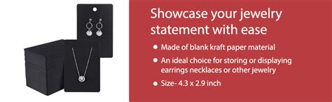 Zenomia Necklace Earring Display Cards Rectangle Hanging Dangle Holder ...