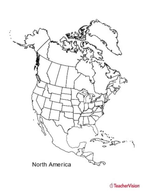 North America Map Blank