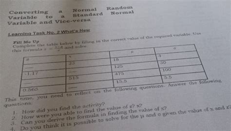 Image result for Convert the Random Variable to a Standard Normal Variable