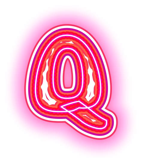 Pink Neon Letter Q 33553708 PNG