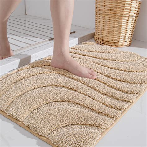 DEXI Bathroom Mat 40 x 60 cm, Non Slip Bath Mat, Absorbent Washable ...