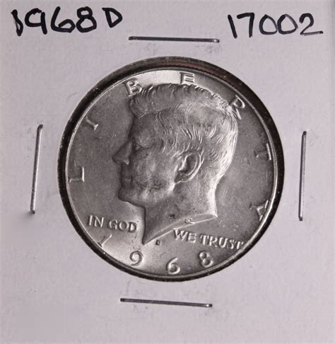 1968 D KENNEDY 40% SILVER HALF DOLLAR #17002 - For Sale, Buy Now Online ...