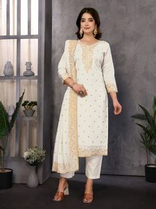Royal Export Embroidered Kurta, Salwar & Dupatta Set - Buy Royal Export ...