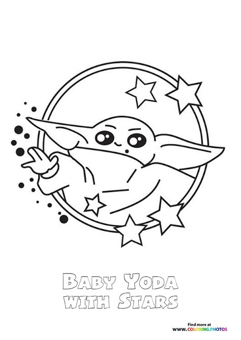 Baby Yoda from Mandalorian - Free printable Coloring Pages for kids