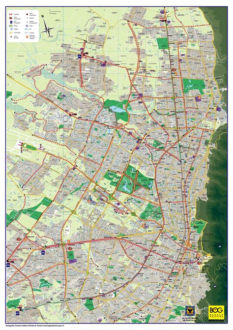 Bogota Colombia Map Bogota Colombia Map Art Print: Cityscape Poster