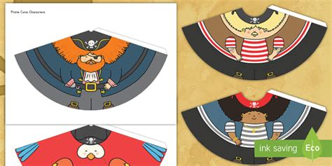 Pirates Cone Characters Craft (teacher made) - Twinkl