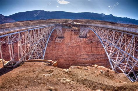 Navajo Bridge over the Colorado River and the Grand Canyon — Stock ...
