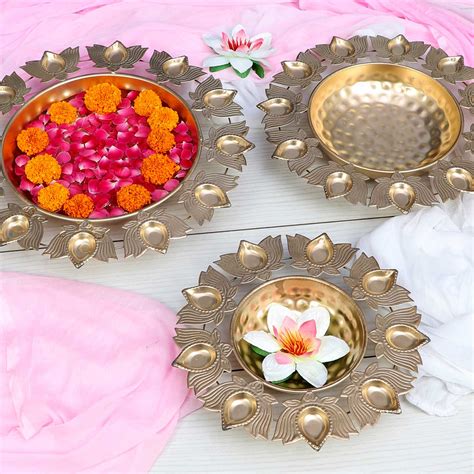 Buy Handmade Akhand Urli | Set of 3 Online On Zwende