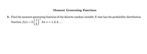 Image result for Moment Generating Function of Random Variable