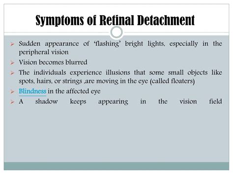 PPT - Retinal Detachment: Causes, Symptoms, Diagnosis and Treatment ...