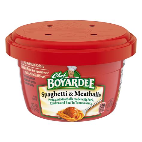 Chef Boyardee Beef Meatballs & Spaghetti, Quick Microwave Pasta Meal, 7 ...