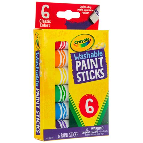 Crayola Washable Paint Sticks - 6 Piece Set | Hobby Lobby | 2410603