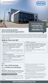 Intas Pharmaceuticals Walk-in Interview: ITI, Diploma and Graduates ...