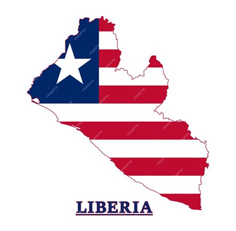 Premium Vector | Liberia national flag map design, illustration of liberia country flag inside ...