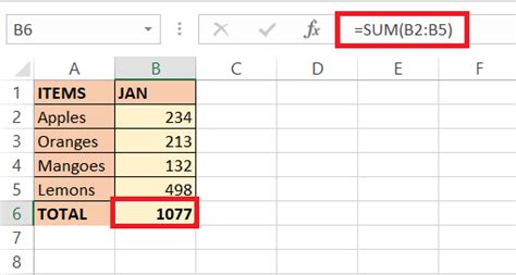 Excel Spreadsheet Formulas Sum 的图像结果