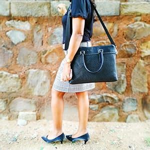 RASHKI Netto Women's Vegan Leather 15 Inch Laptop Bag (Black) - Buy ...