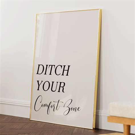 Ditch Your Comfort Zone Quote Wall Poster For Office Wall Decor – Nook ...
