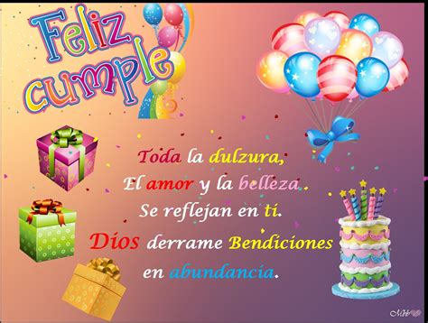 Tarjeta de cumpleaños con globos y regalos