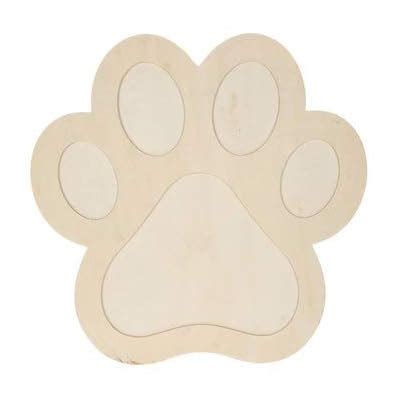 14 Inch Paw Print Wood Shape Unfinished DIY Cutout | Ubuy India