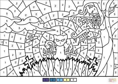 Printable Color By Number Halloween - Printable Word Searches