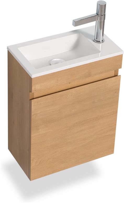 Buy TONA 16 Small Bathroom Vanity and Sink Combo, Wall Mounted Vanity ...