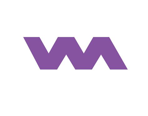 Vm logo letter monogram slash with modern logo Vector Image
