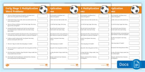 Early Stage 5 to 6 (Phase 1-2) Differentiated Multiplication Word Problems