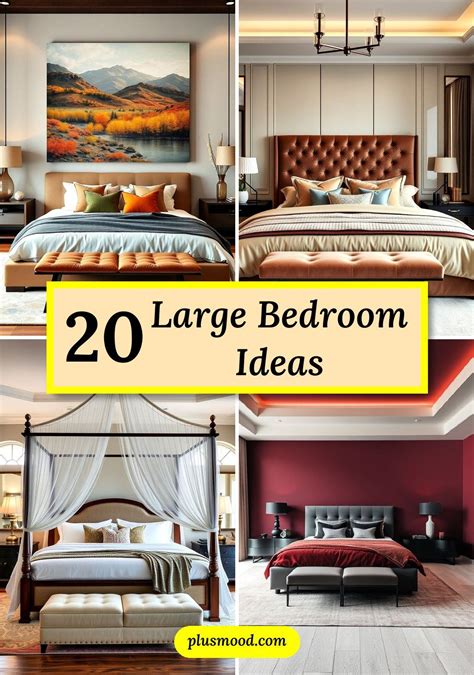 20 Large Bedroom Ideas That Maximize Space - PlusMood | Huge bedrooms ...