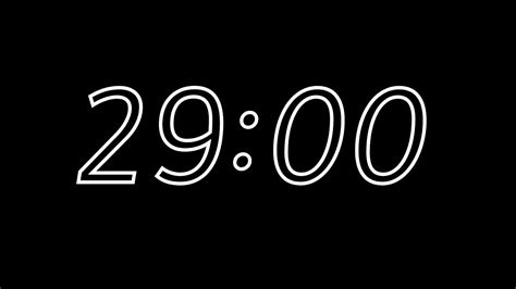 29 Minute Timer With Alarm | Workout Clock | Classroom Timer - YouTube