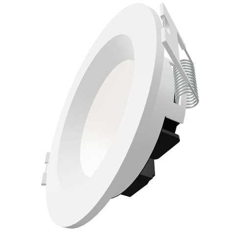 Luxrite White 4-in 1300 -Lumens Switchable white Round Dimmable LED ...
