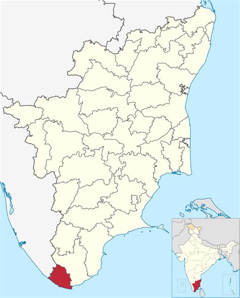 ملف:Kanyakumari in Tamil Nadu (India).svg - المعرفة - latitude of kanyakumari