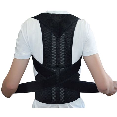 New Adjustable Posture Back Support Corrector Brace Shoulder Band Belt ...