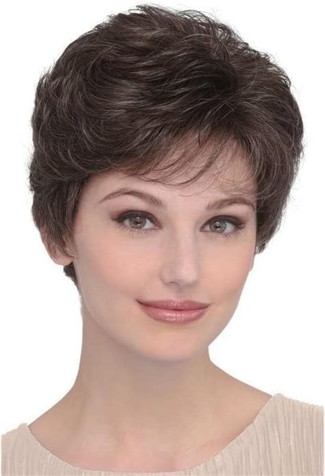 Short Brown Pixie Wig Synthetic Layered Cosplay Hair Full Wigs ...