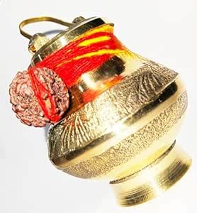 Brass Puja Kalash with Sacred Saraswati Devi charan Jal, Pancha Ratna ...